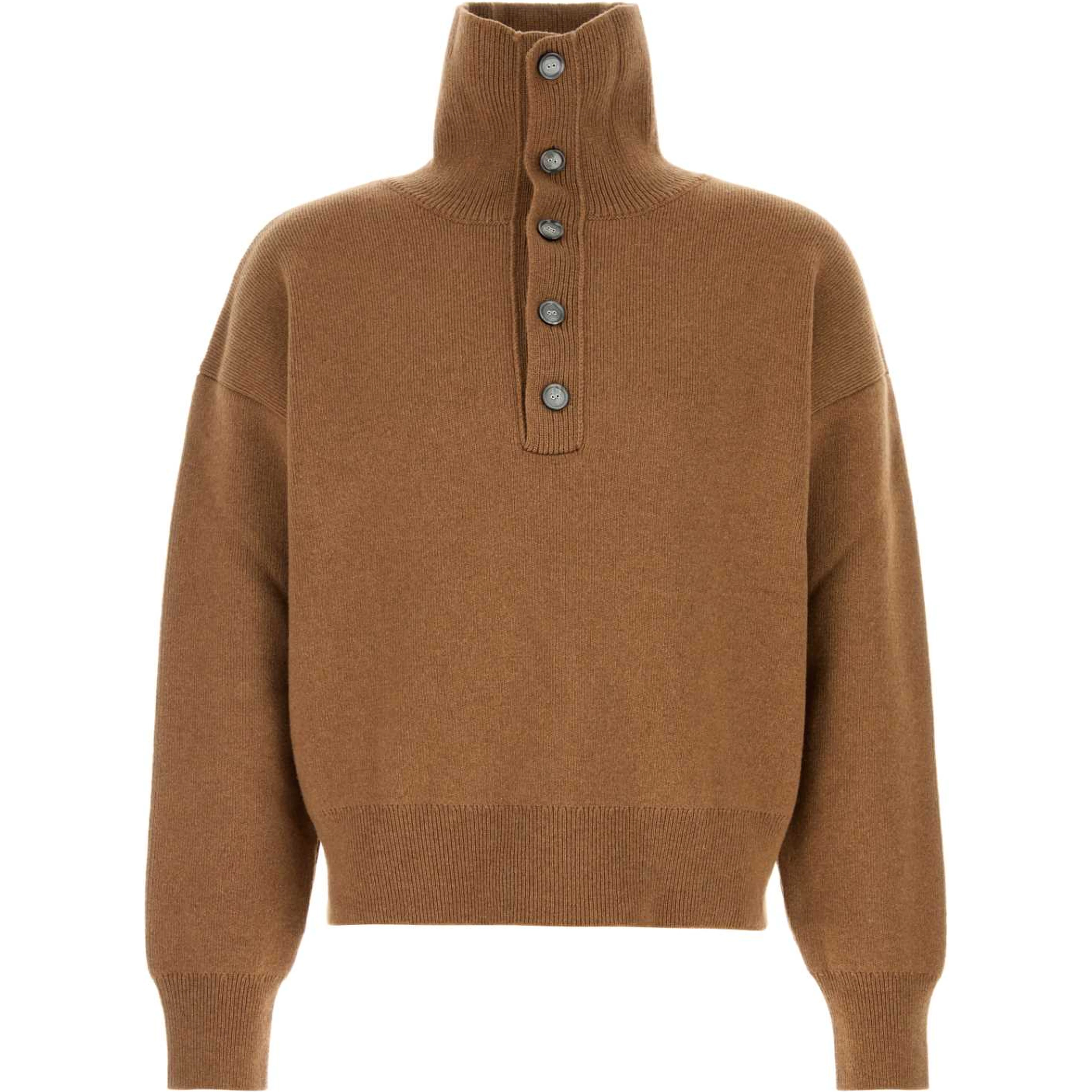 HIGHBUTTONEDCOLLARSWEATER