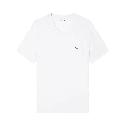 Stretch modal t-shirt with logo embroidery
