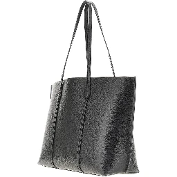 'Perry' grained leather shopping bag