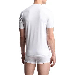 Stretch modal t-shirt with logo embroidery