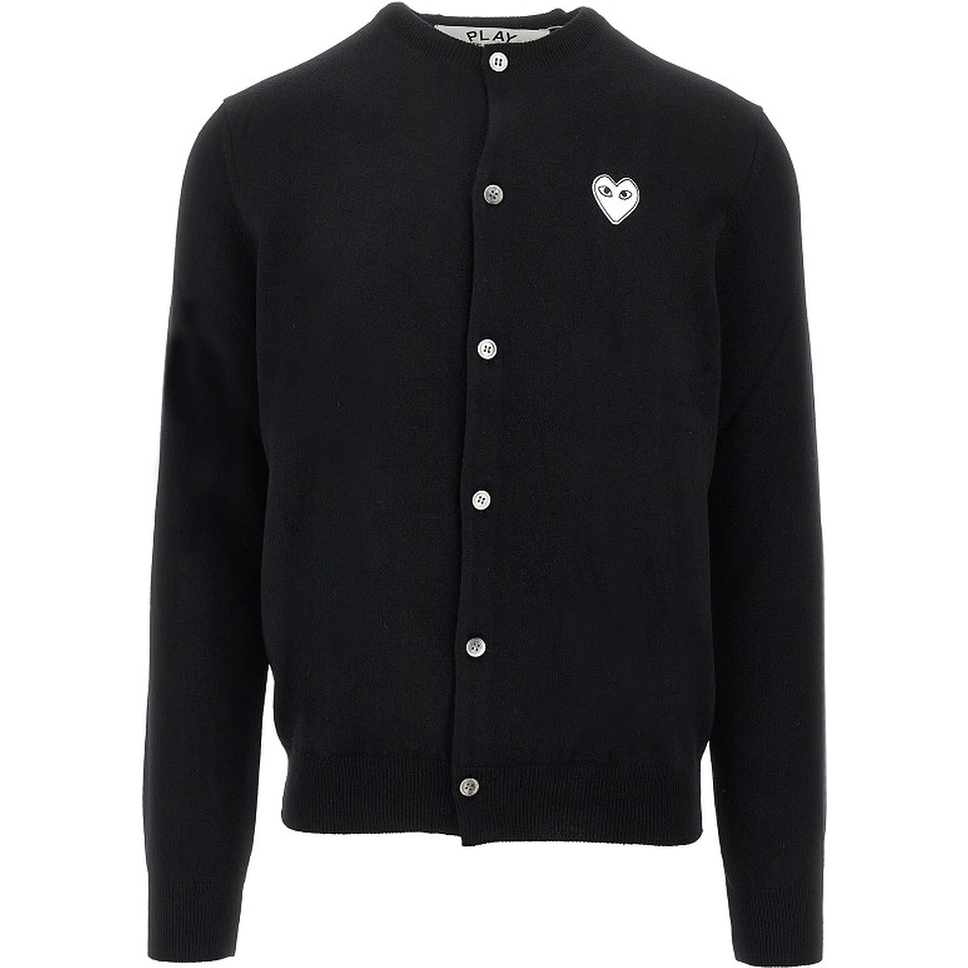 Wool cardigan with Heart patch