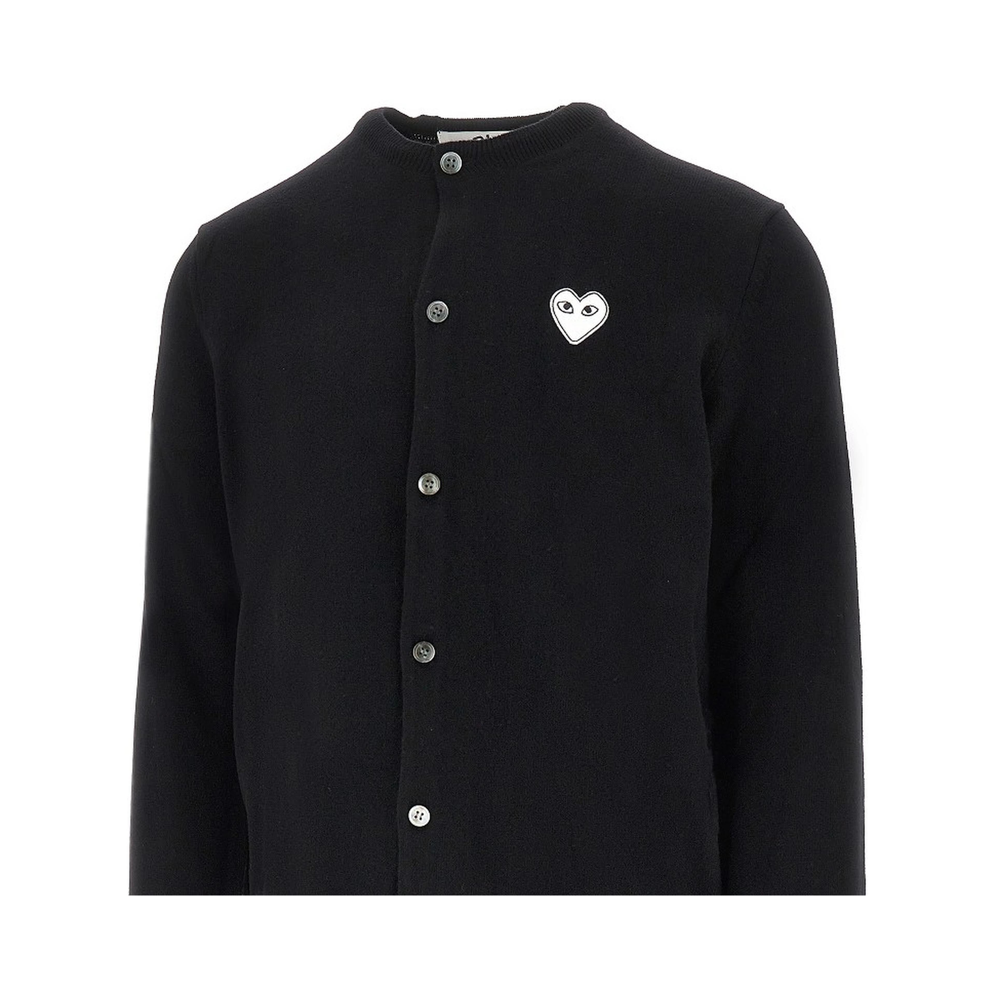 Wool cardigan with Heart patch