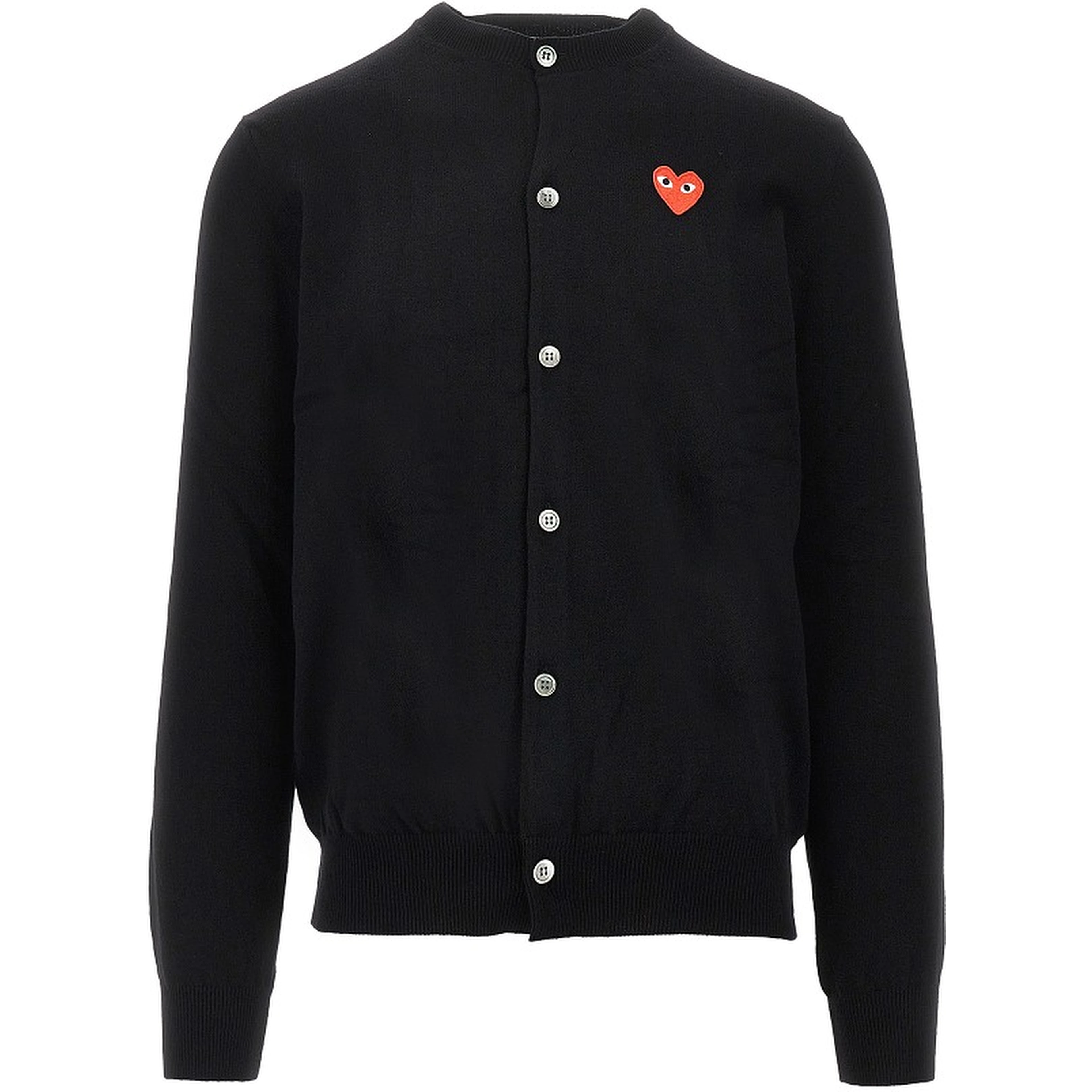 Heart patch crewneck cardigan