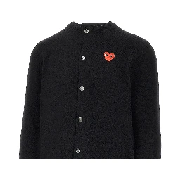 Heart patch crewneck cardigan
