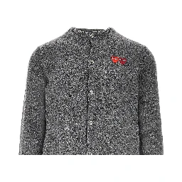 Hearts patches wool cardigan