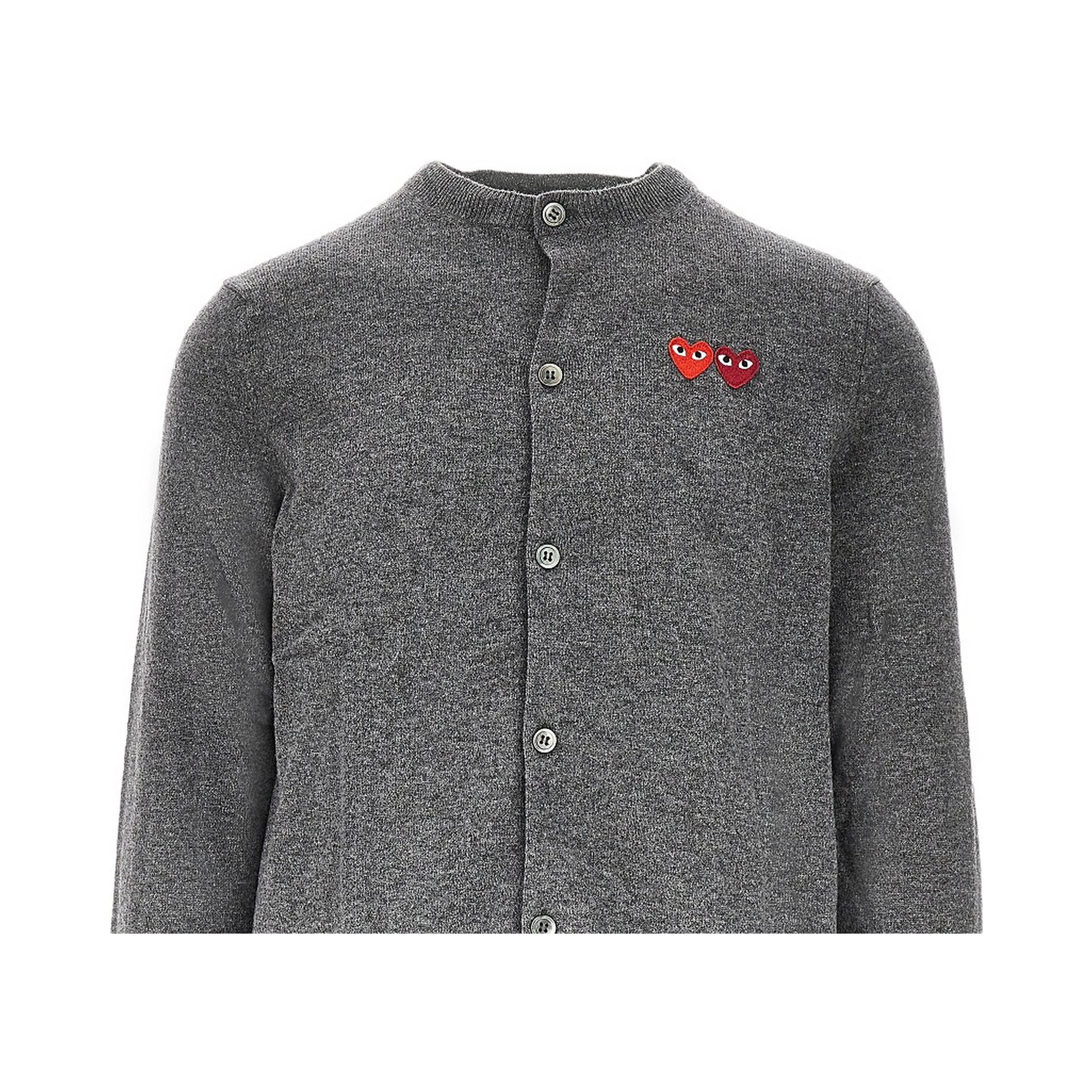 Hearts patches wool cardigan