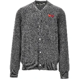 Hearts patches wool cardigan