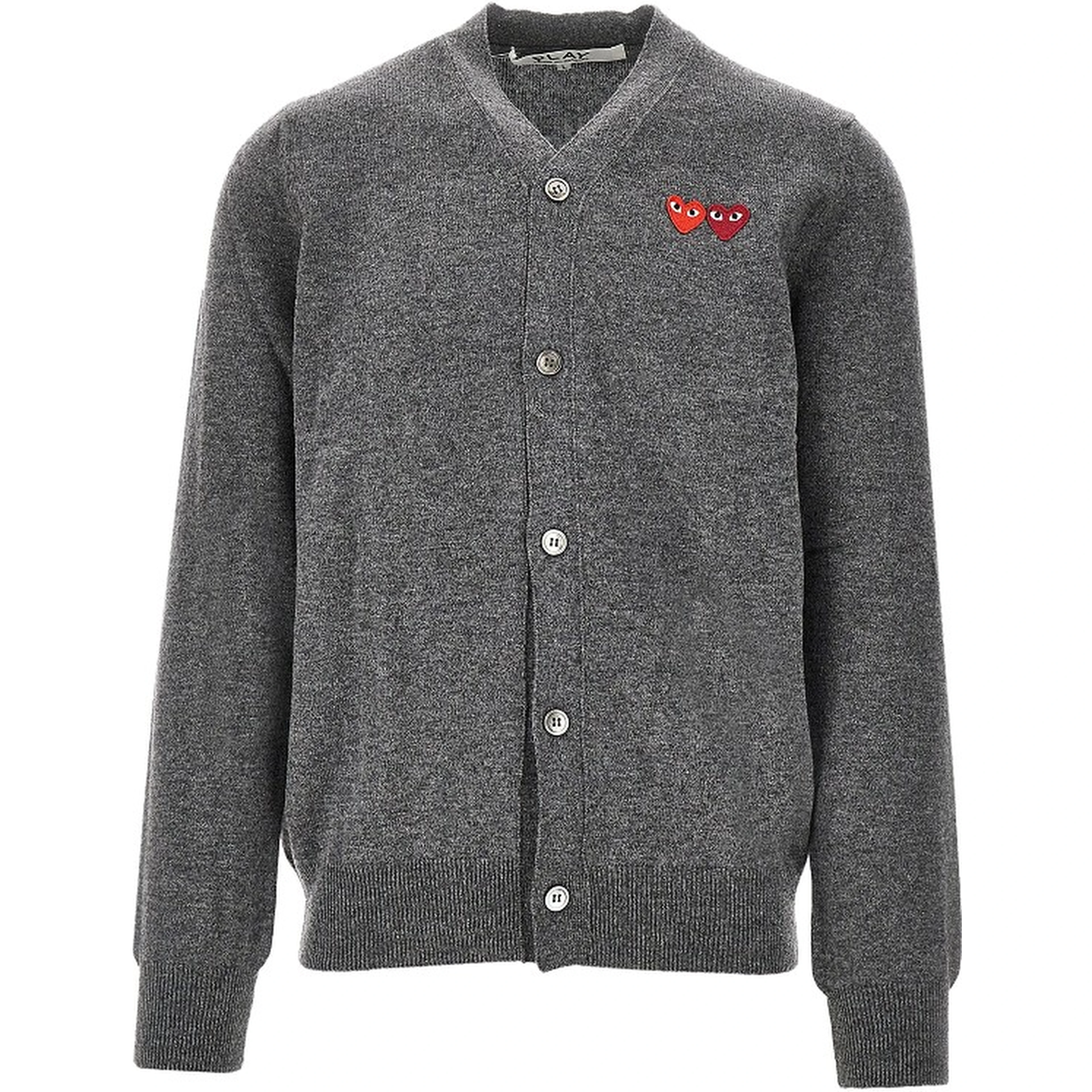 Hearts patches wool cardigan