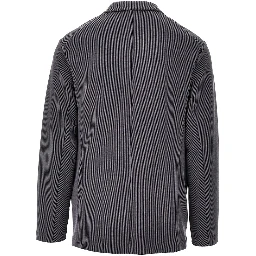 Canneté fabric single-breasted blazer