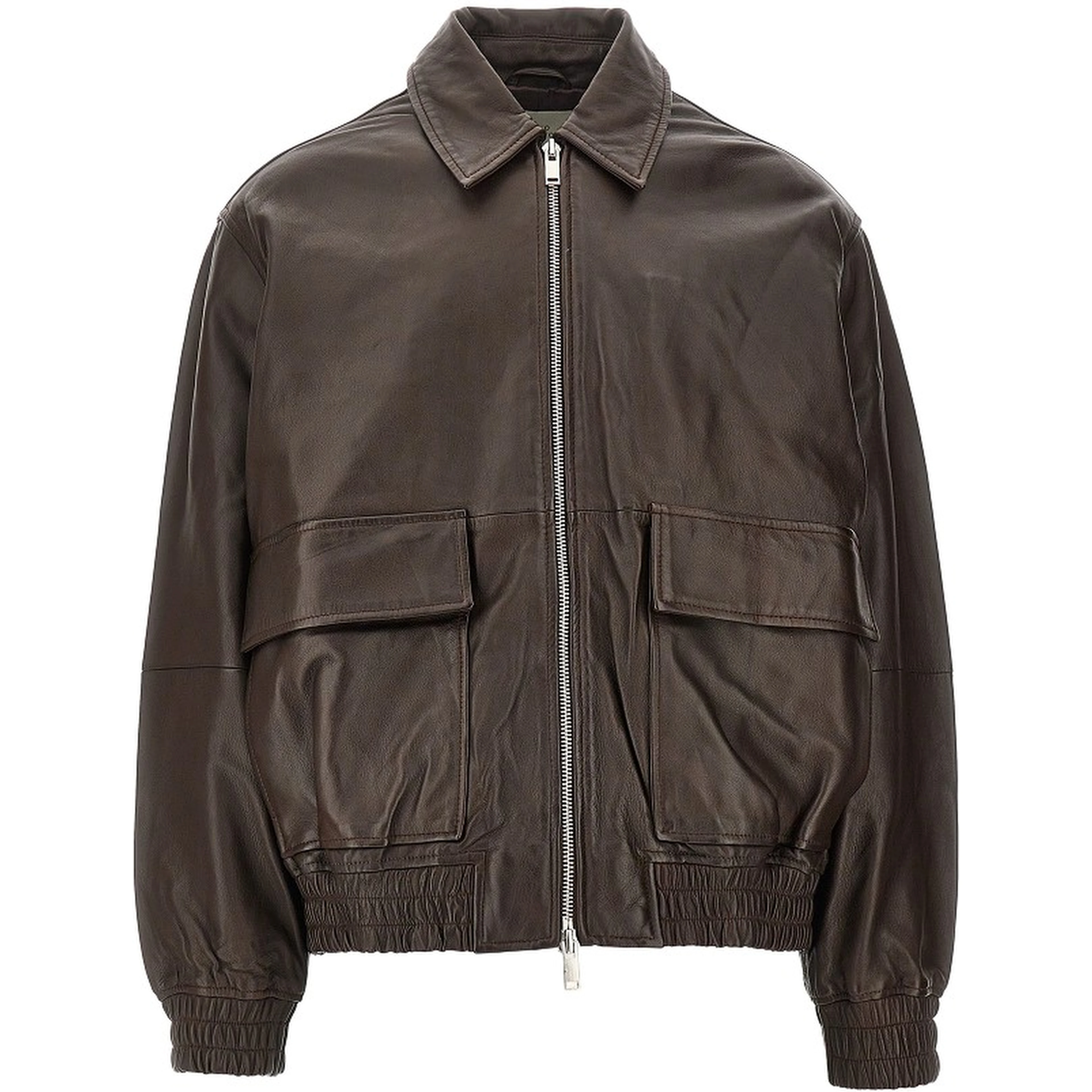 'Piston' leather bomber jacket