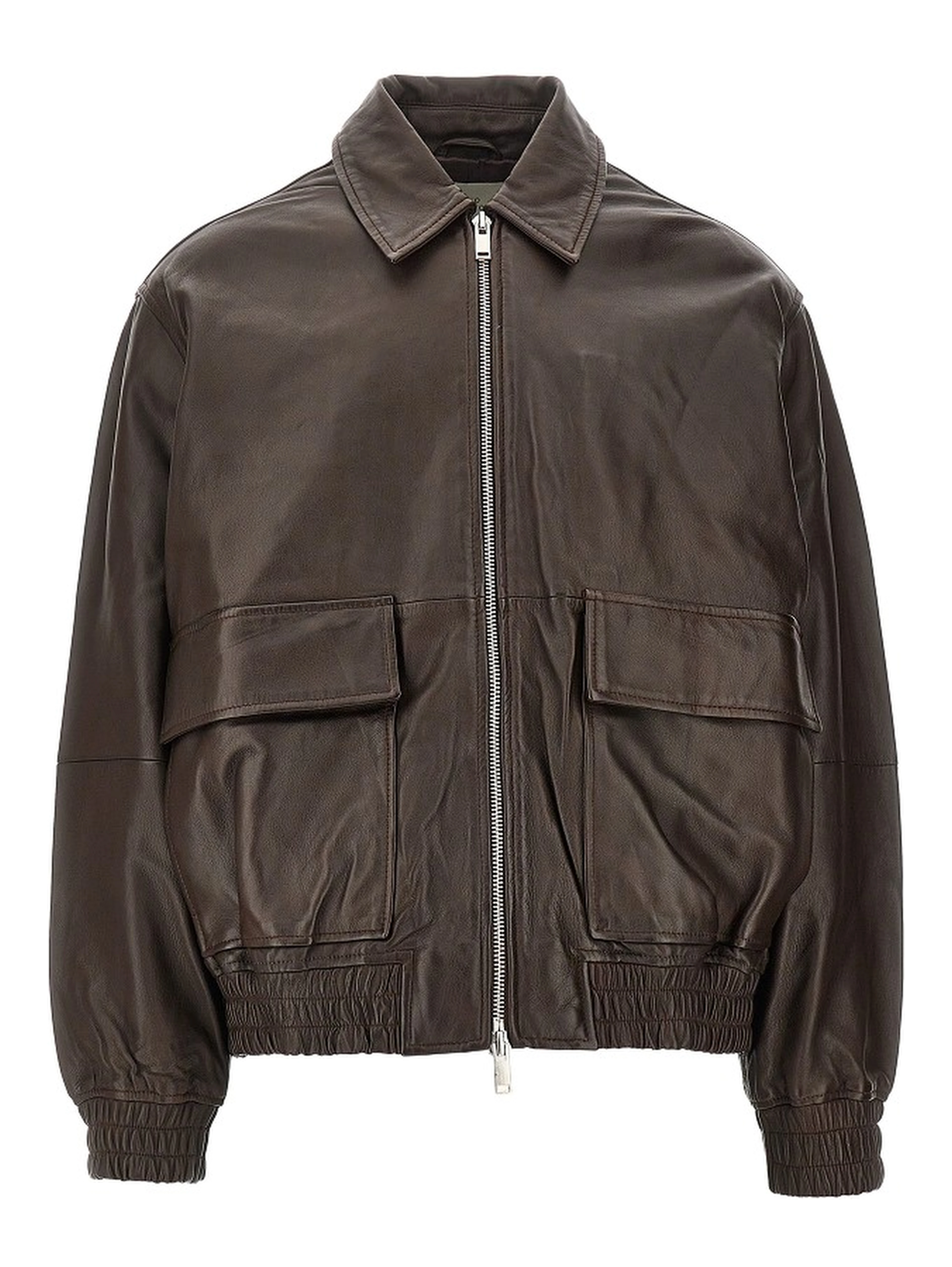 'Piston' leather bomber jacket