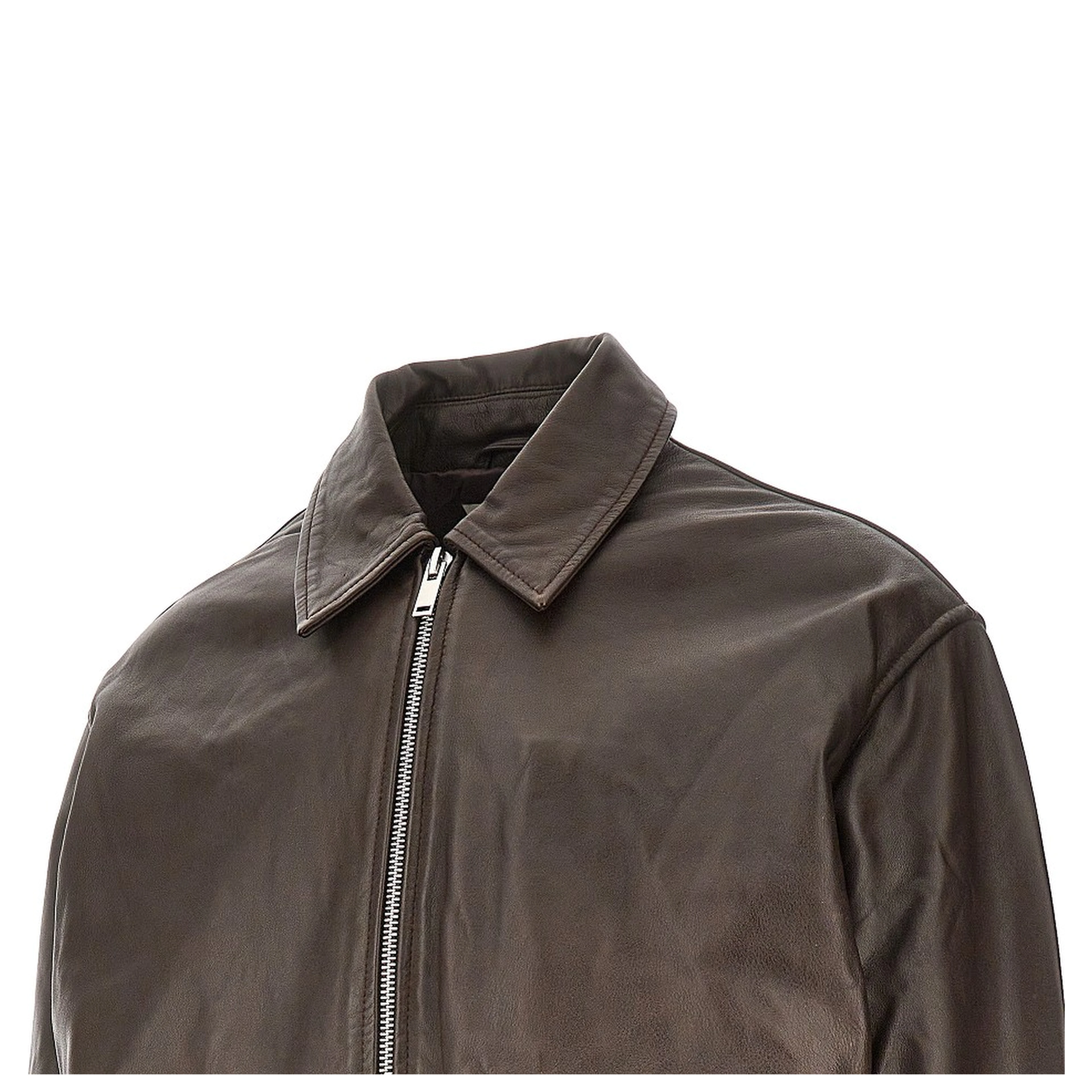 'Piston' leather bomber jacket
