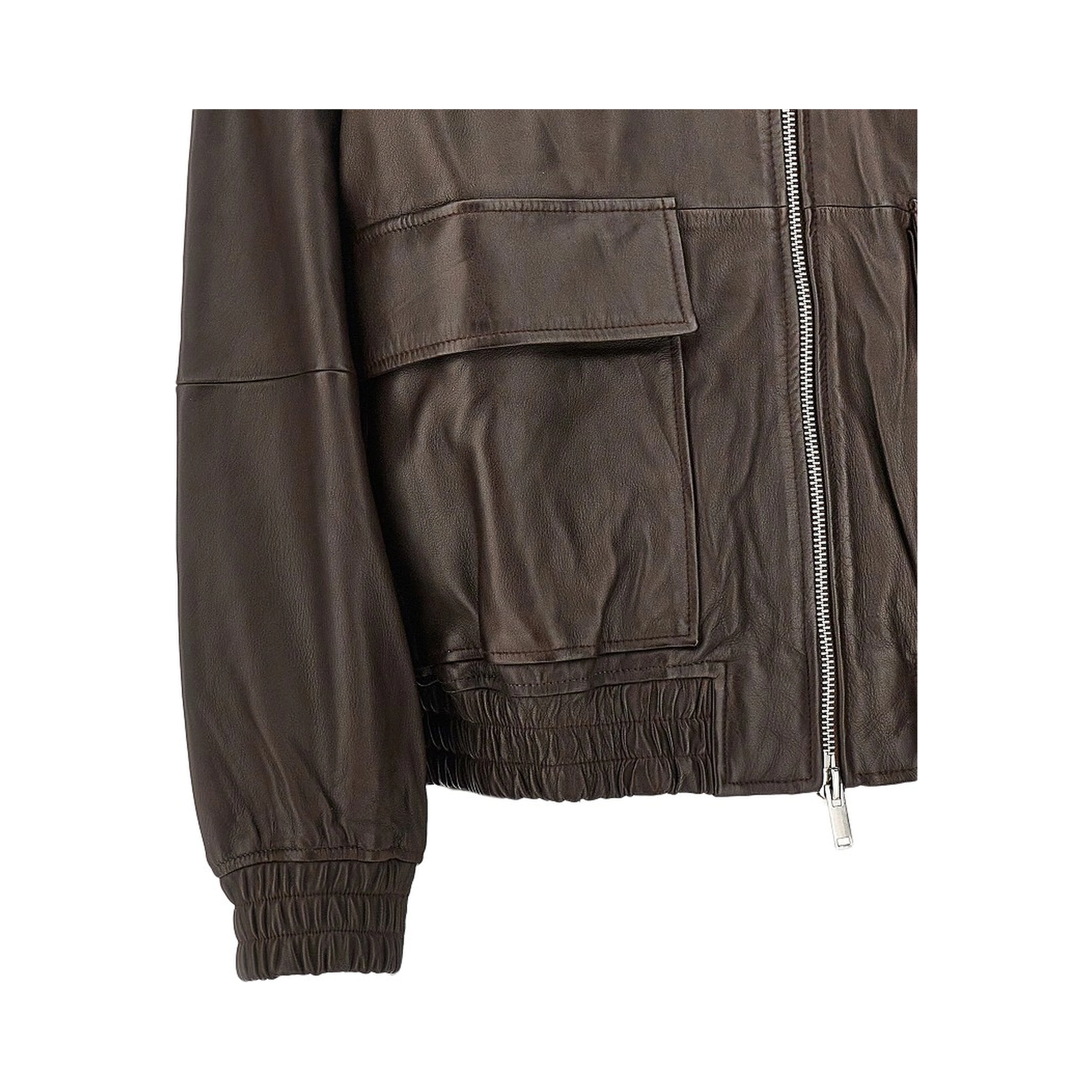 'Piston' leather bomber jacket