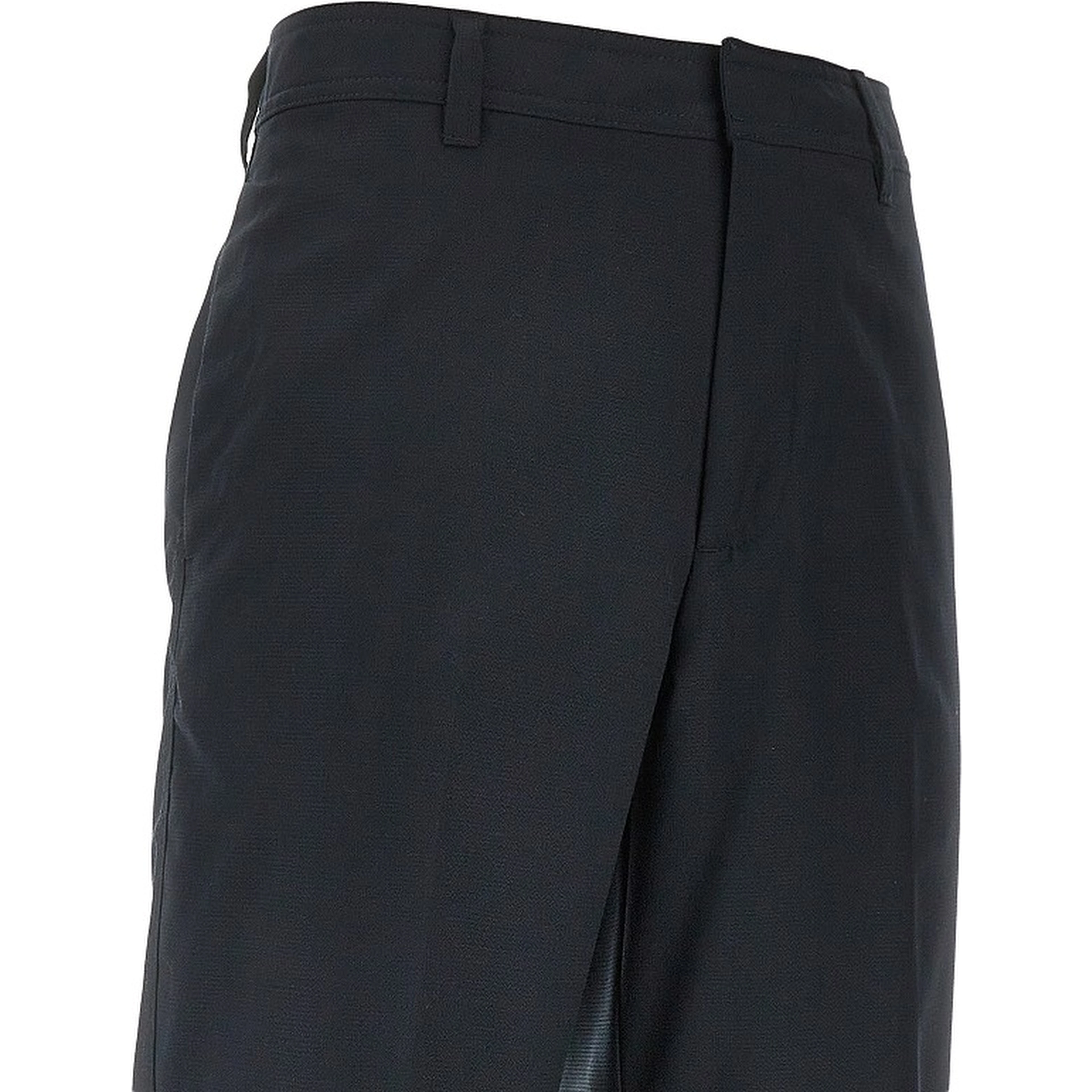 Micro-textured light wool pants