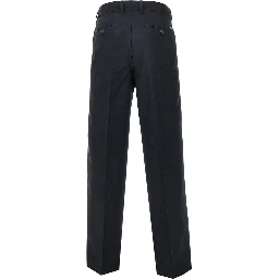 Micro-textured light wool pants