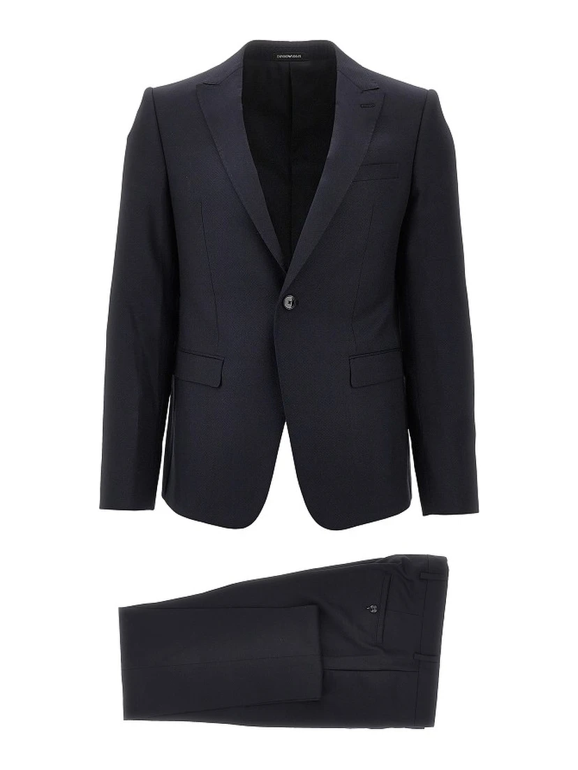 Jacquard wool and silk David Line suit