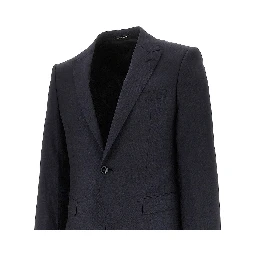 Jacquard wool and silk David Line suit