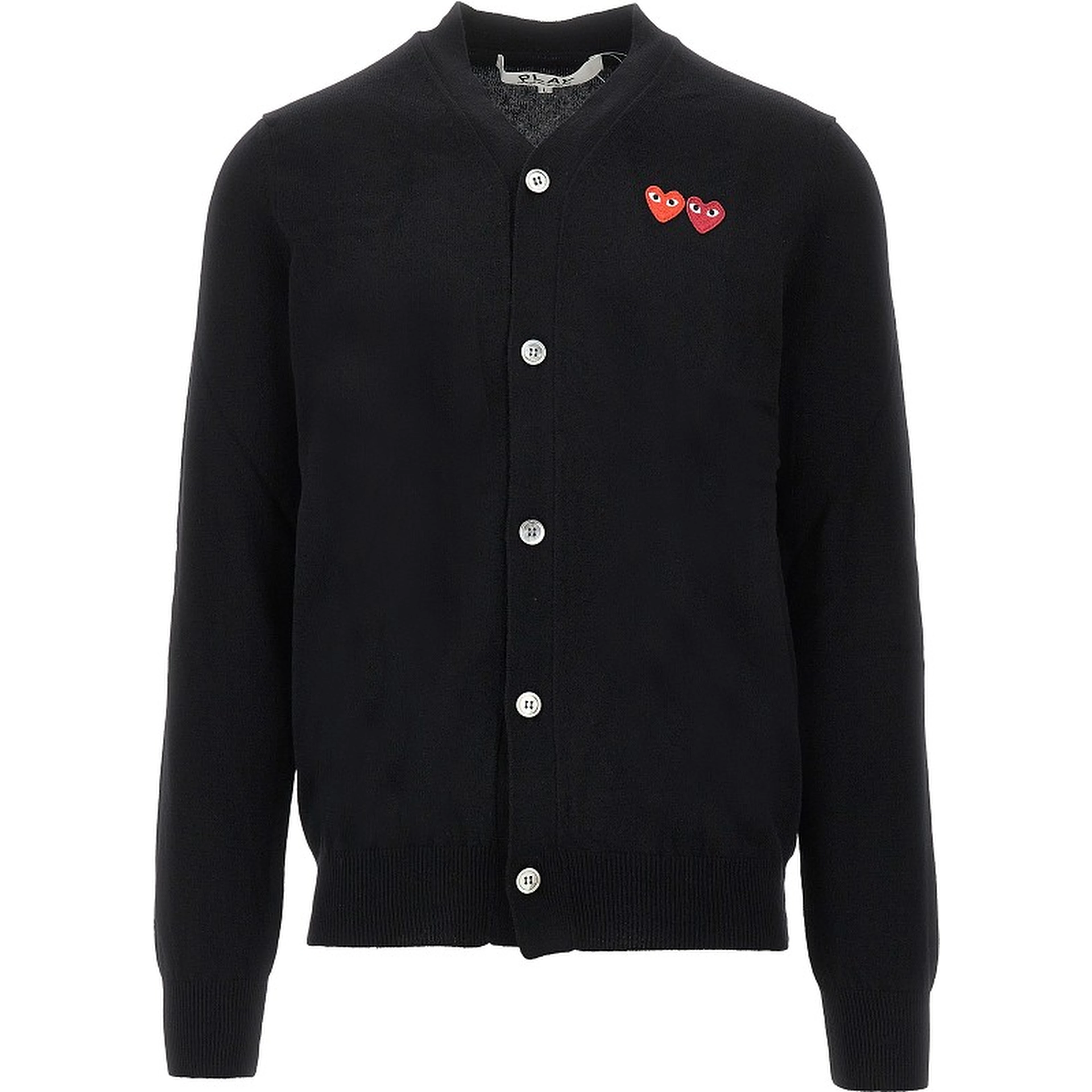 Hearts patches wool cardigan