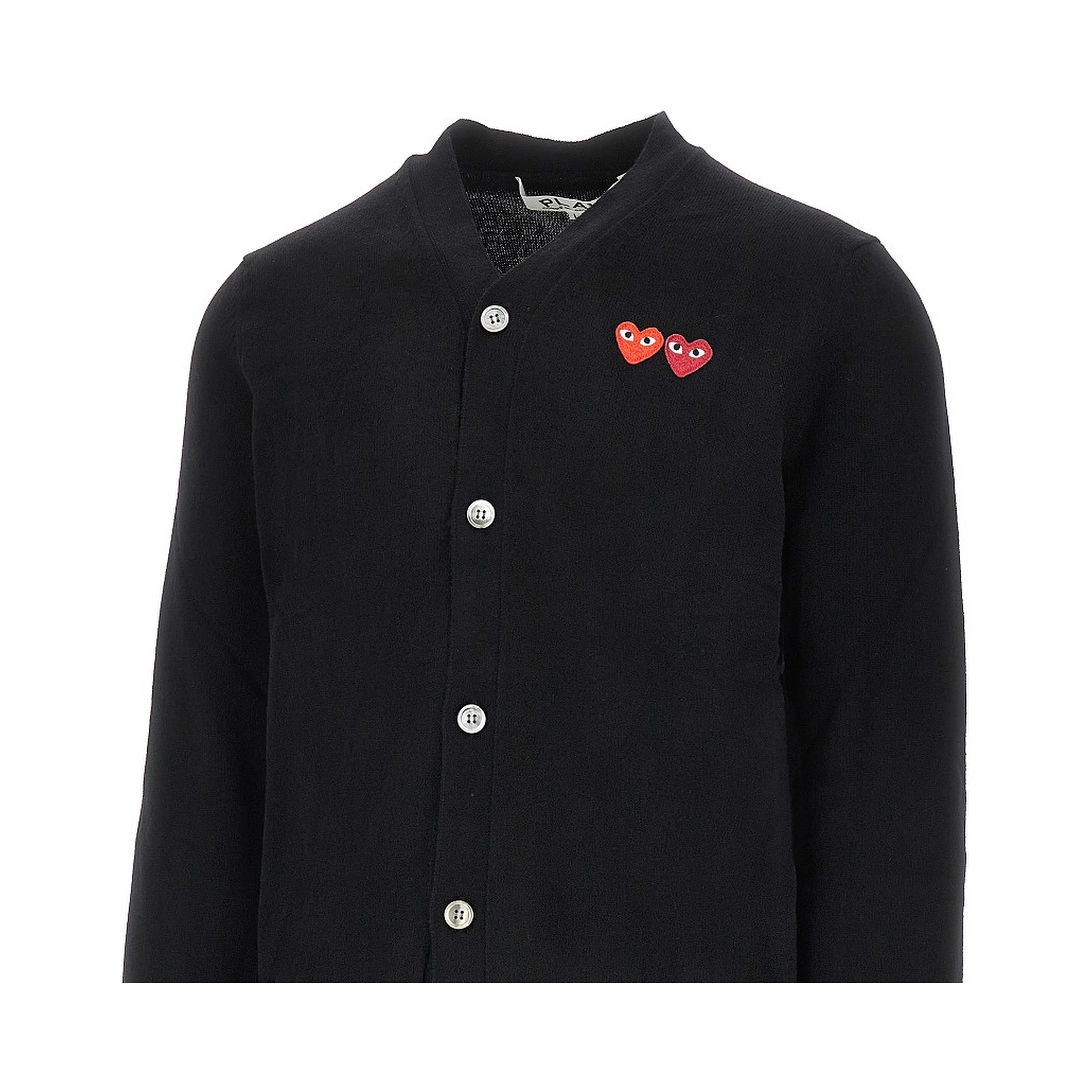 Hearts patches wool cardigan