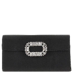 'Sexy Choc' satin clutch