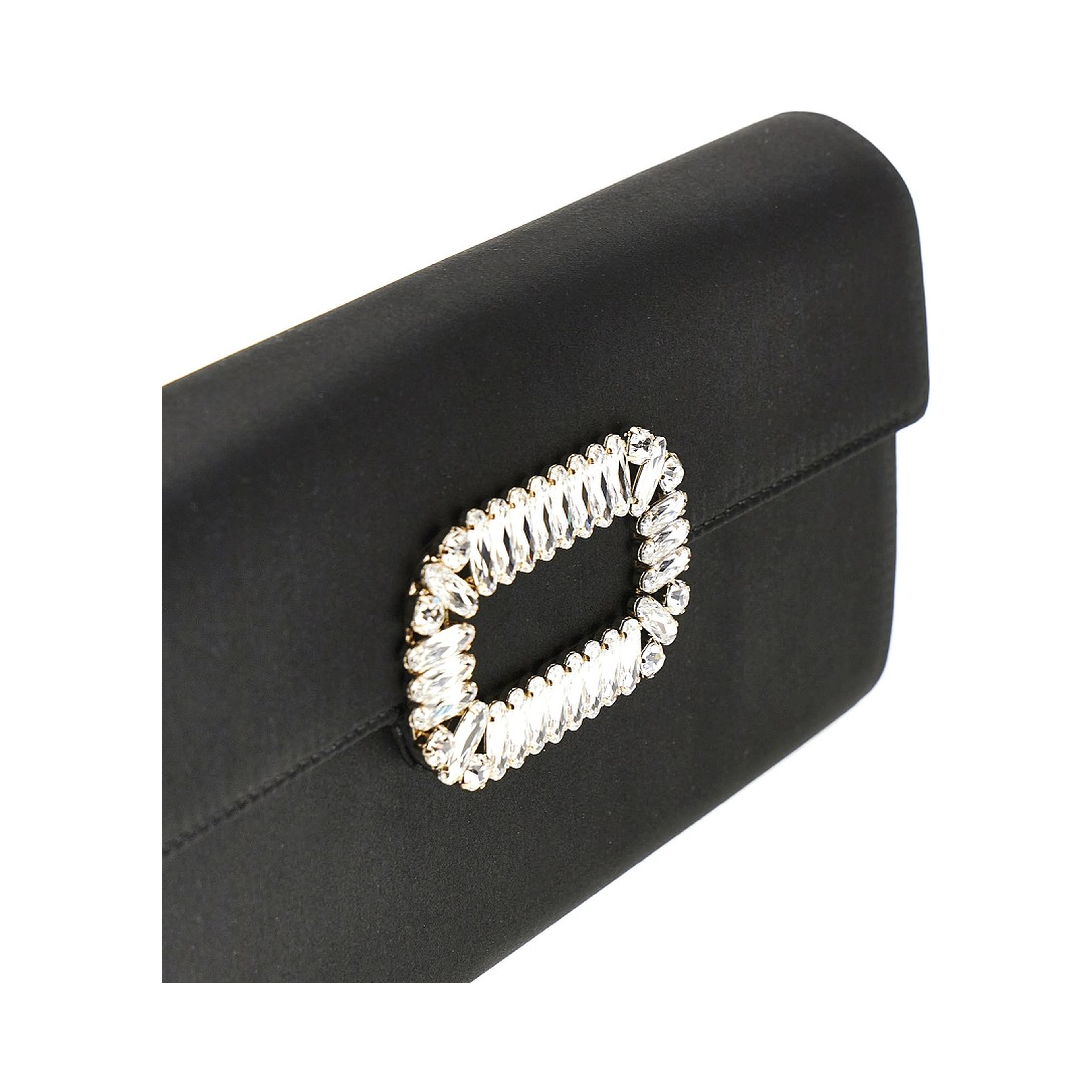 'Sexy Choc' satin clutch