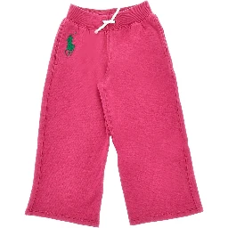 Cotton-blend pants with logo embroidery