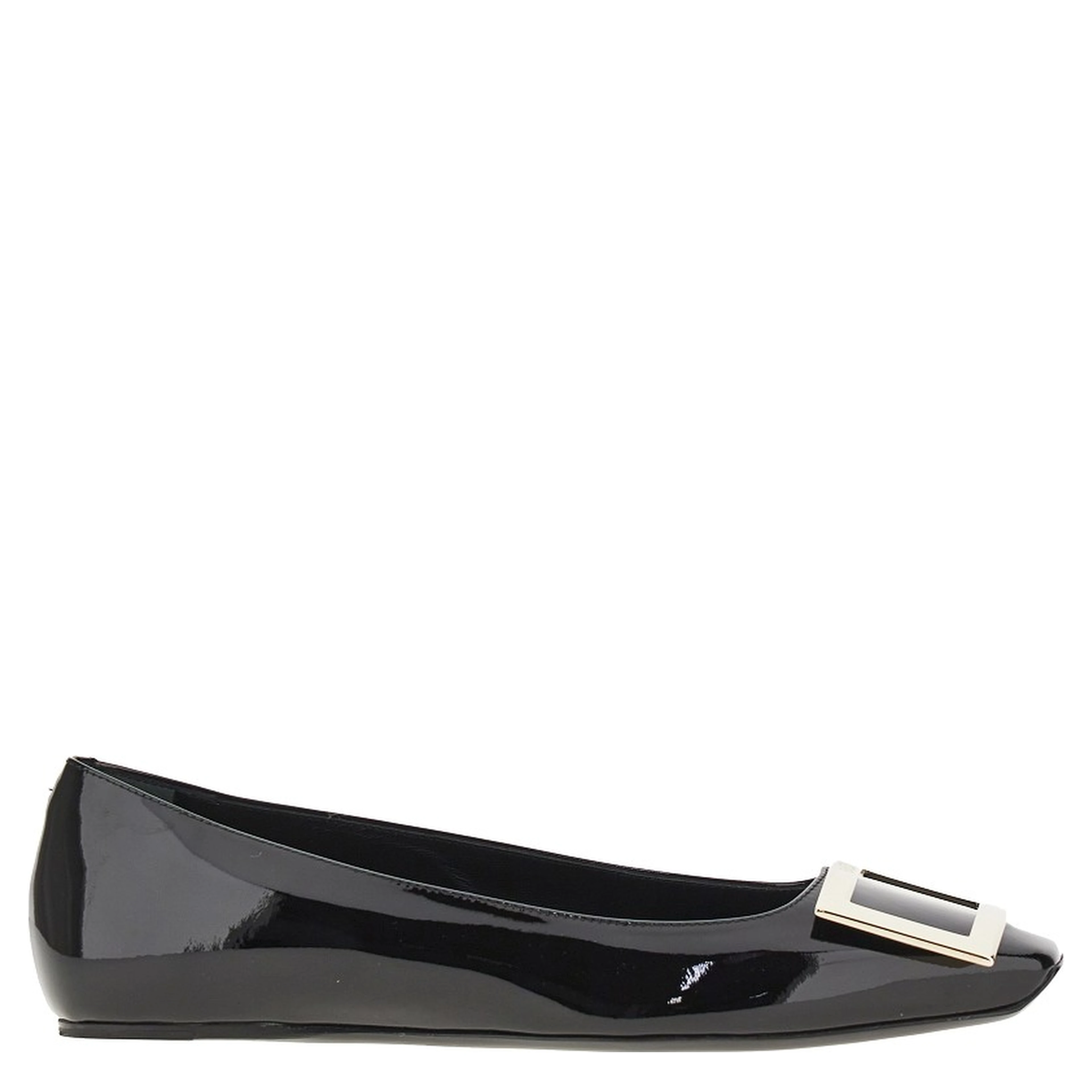 'Trompette' patent leather ballet flats