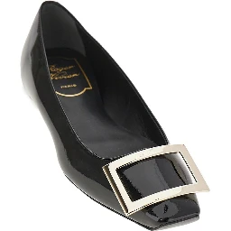 'Trompette' patent leather ballet flats