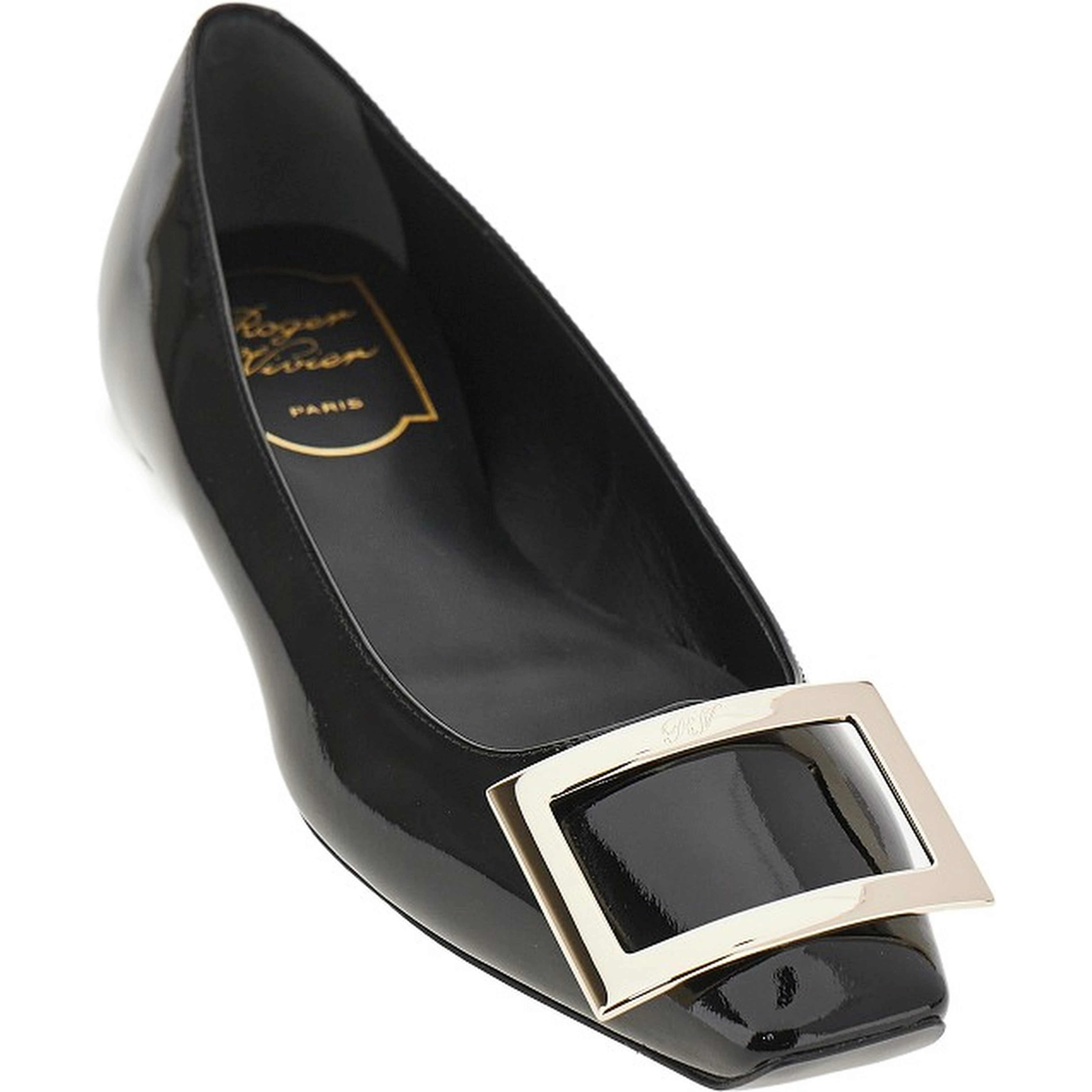 'Trompette' patent leather ballet flats