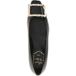 'Trompette' patent leather ballet flats
