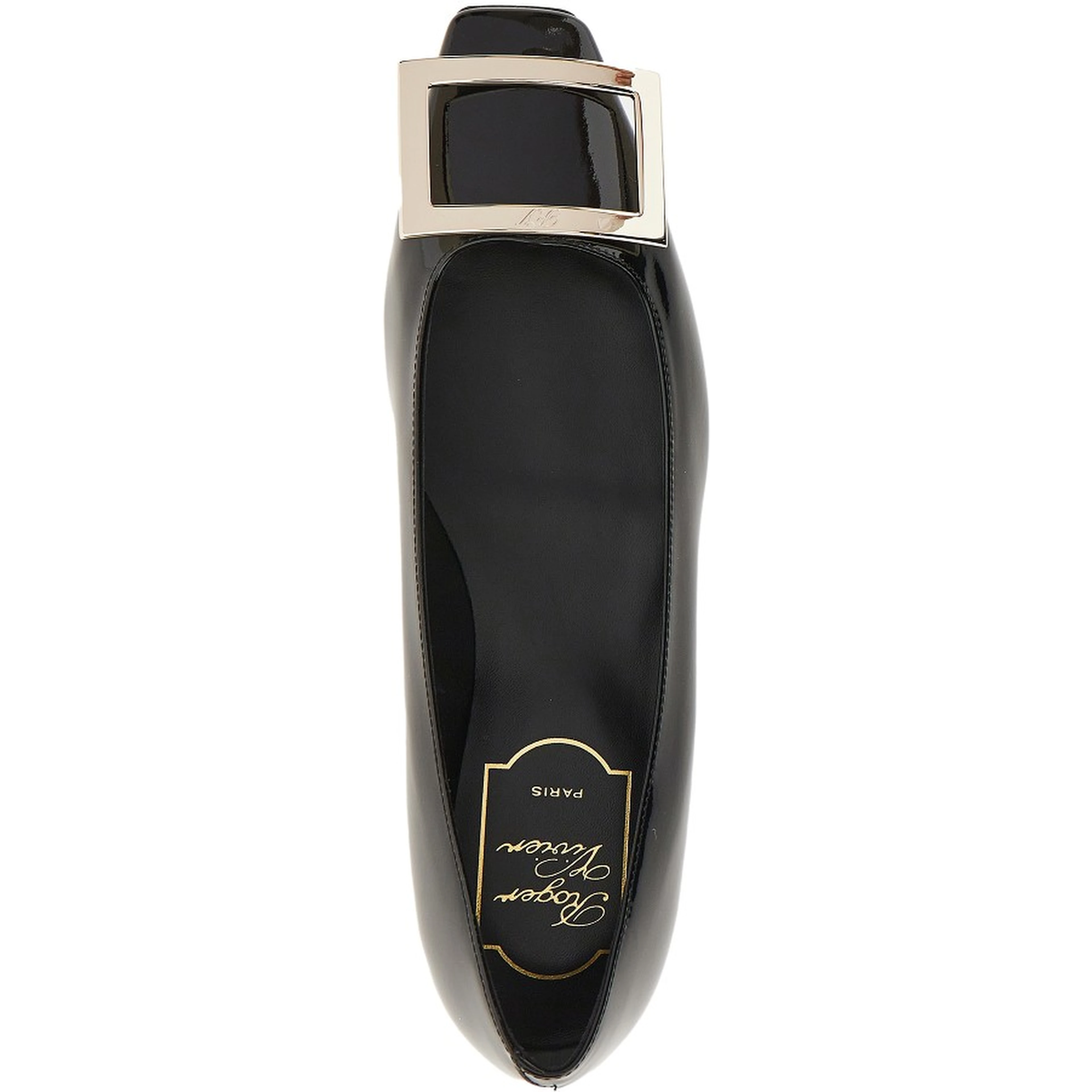 'Trompette' patent leather ballet flats