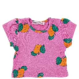 'Tangerine' ribbed T-shirt