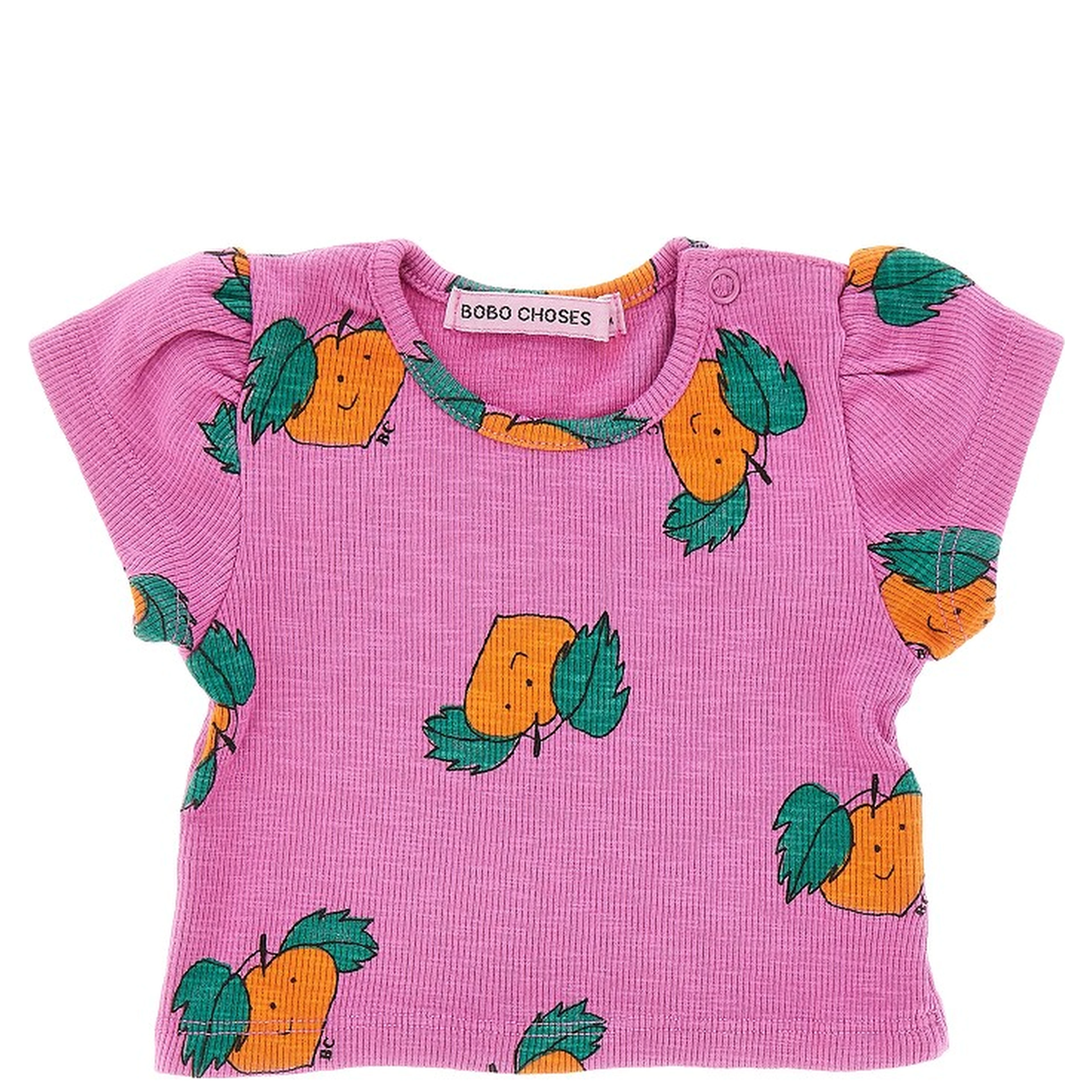'Tangerine' ribbed T-shirt