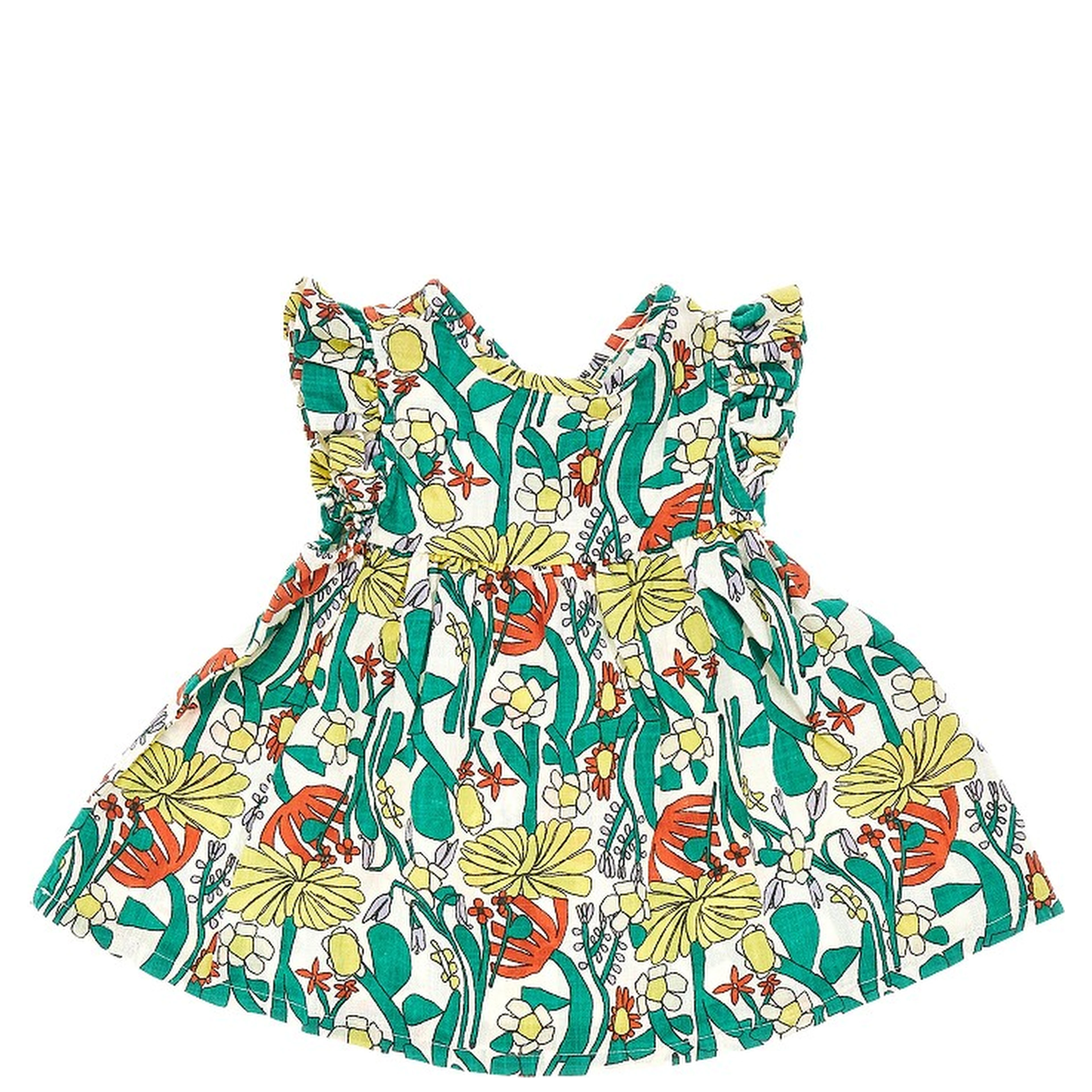 Color Herbalist cotton mini dress