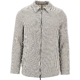 Waffle jersey jacket with zip closure