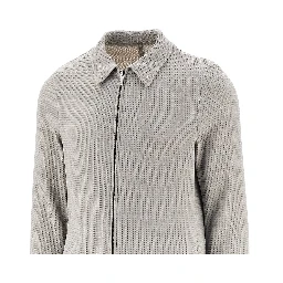 Waffle jersey jacket with zip closure