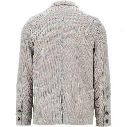 Waffle jersey jacket with zip closure