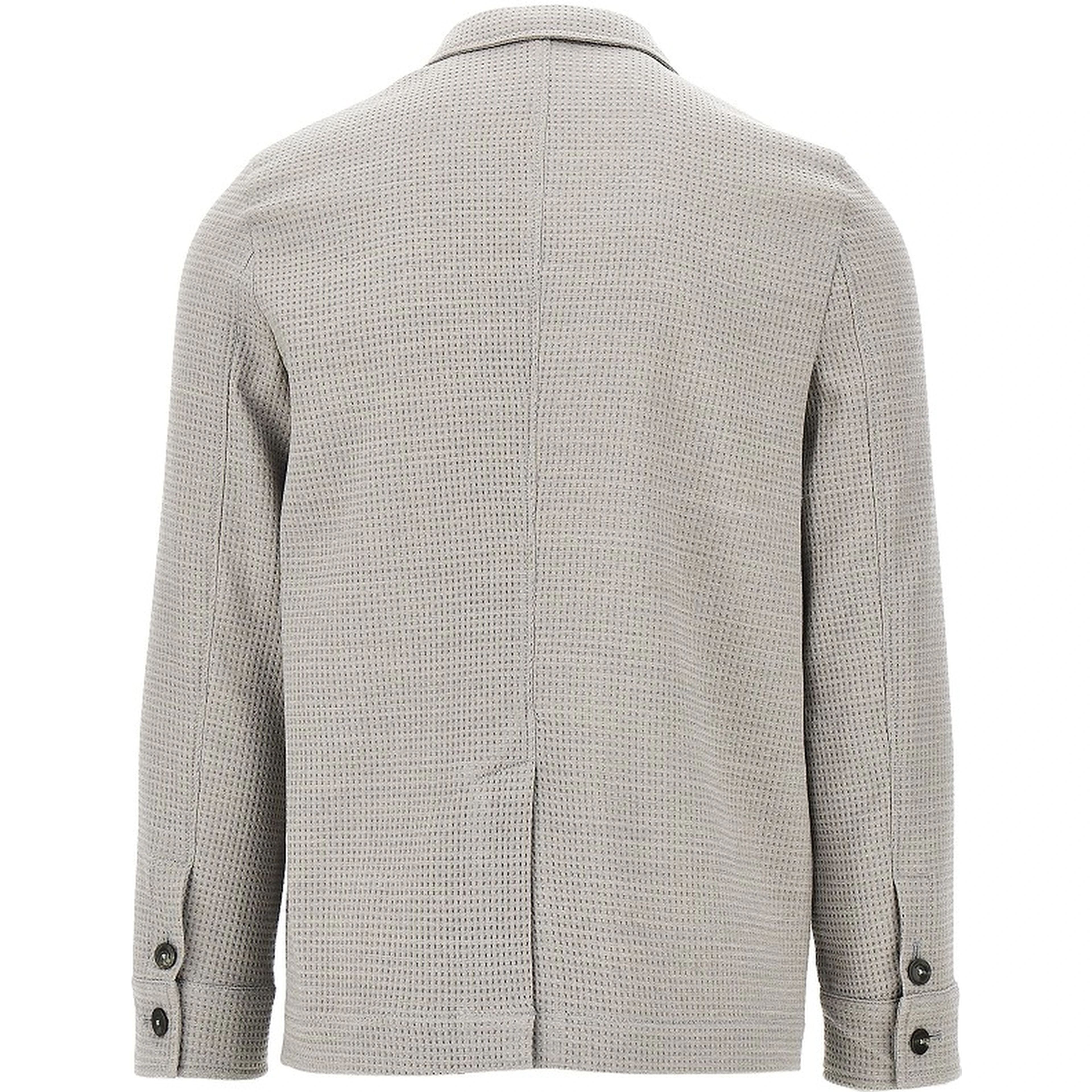 Waffle jersey jacket with zip closure