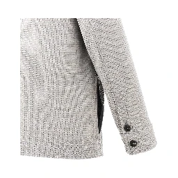 Waffle jersey jacket with zip closure