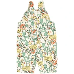 Cotton overalls with floral print