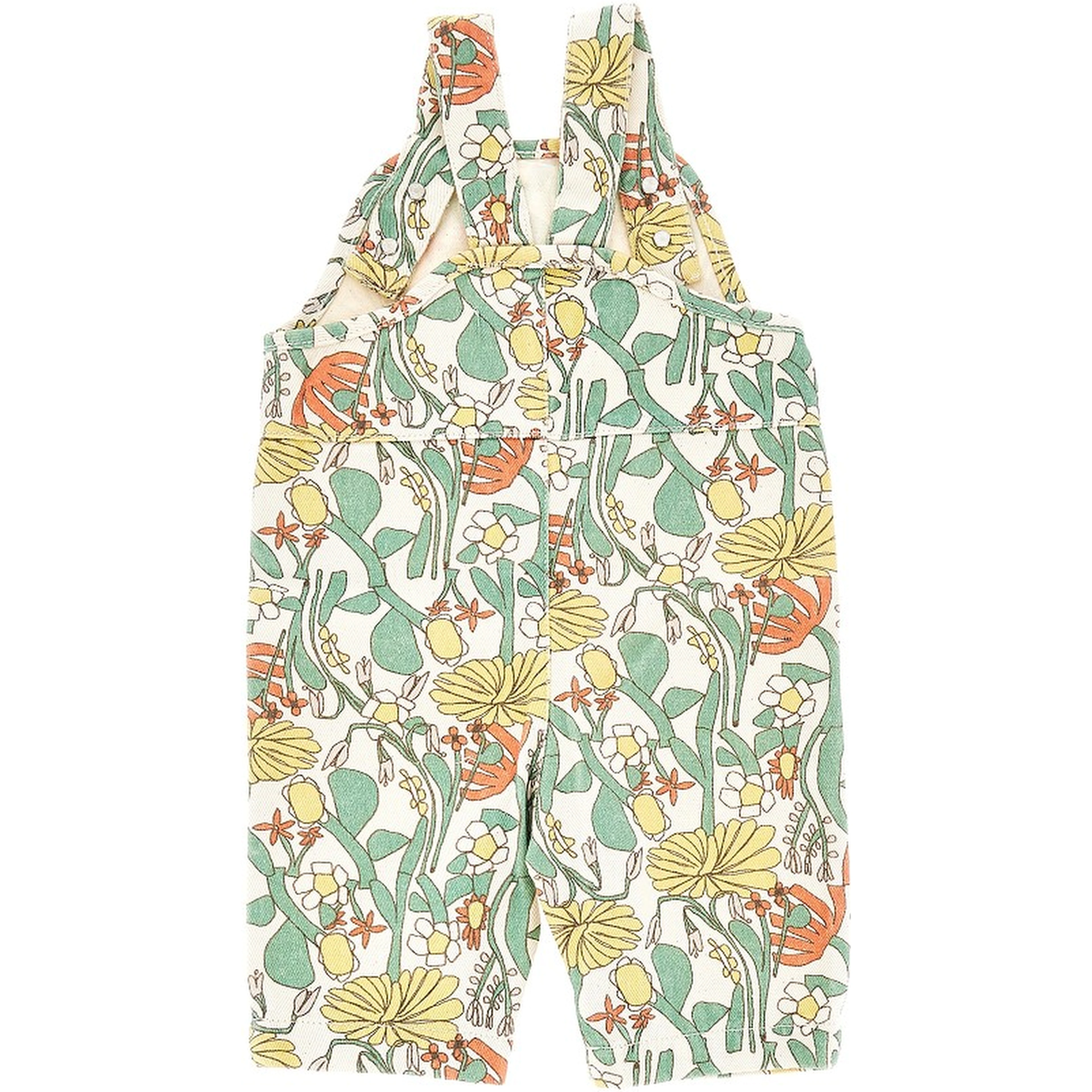 Cotton overalls with floral print