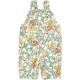 Cotton overalls with floral print
