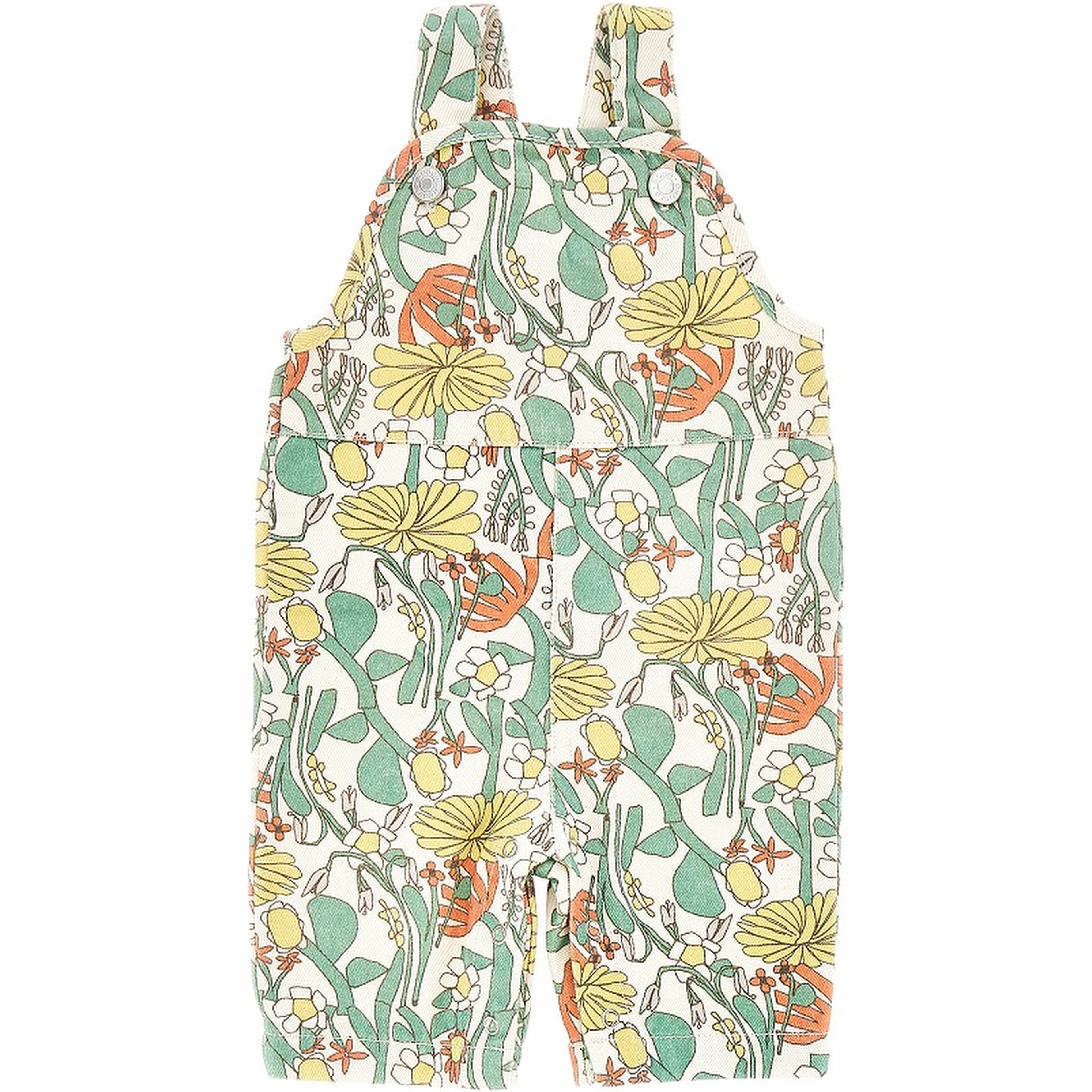 Cotton overalls with floral print