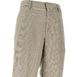 Micro-textured light wool pants