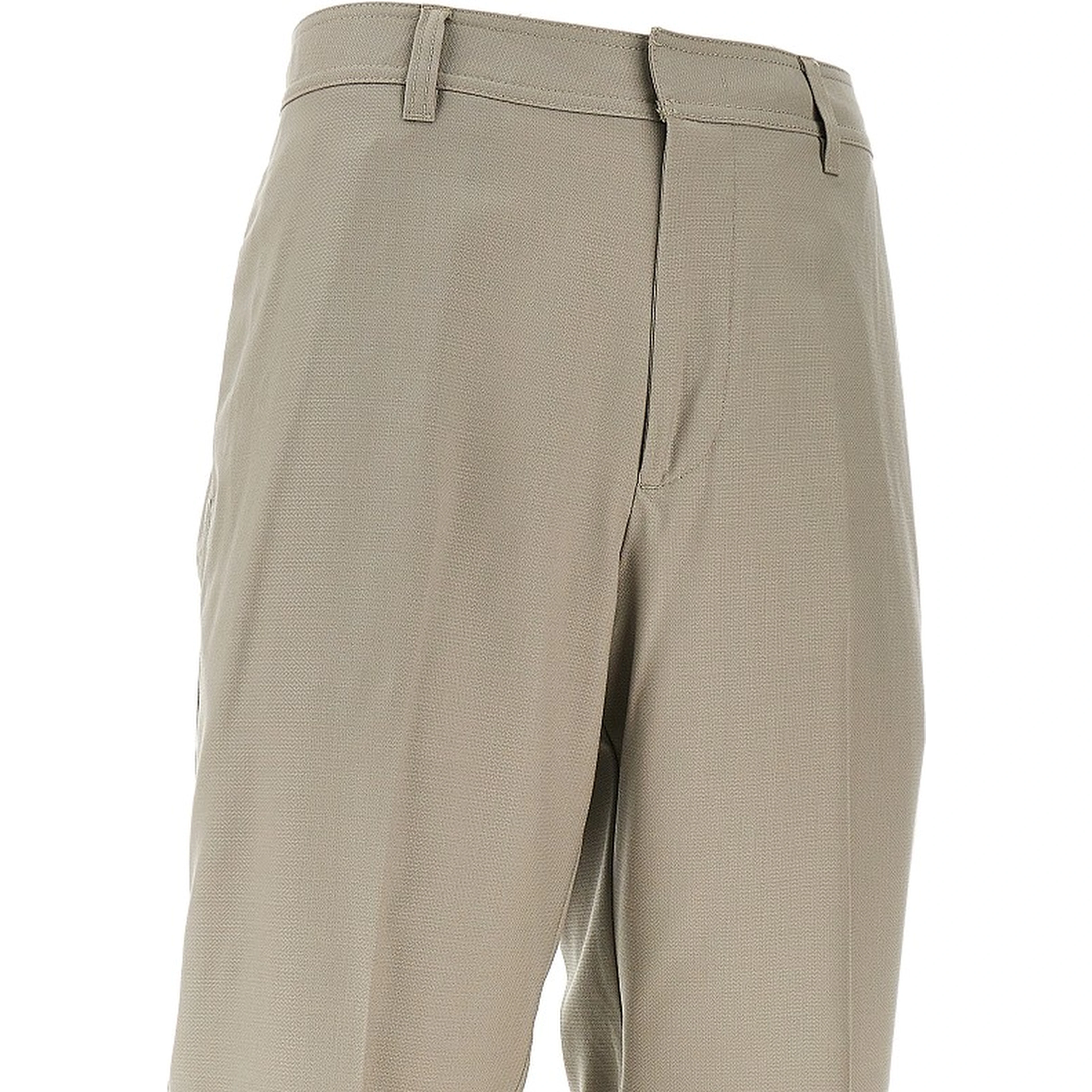 Micro-textured light wool pants