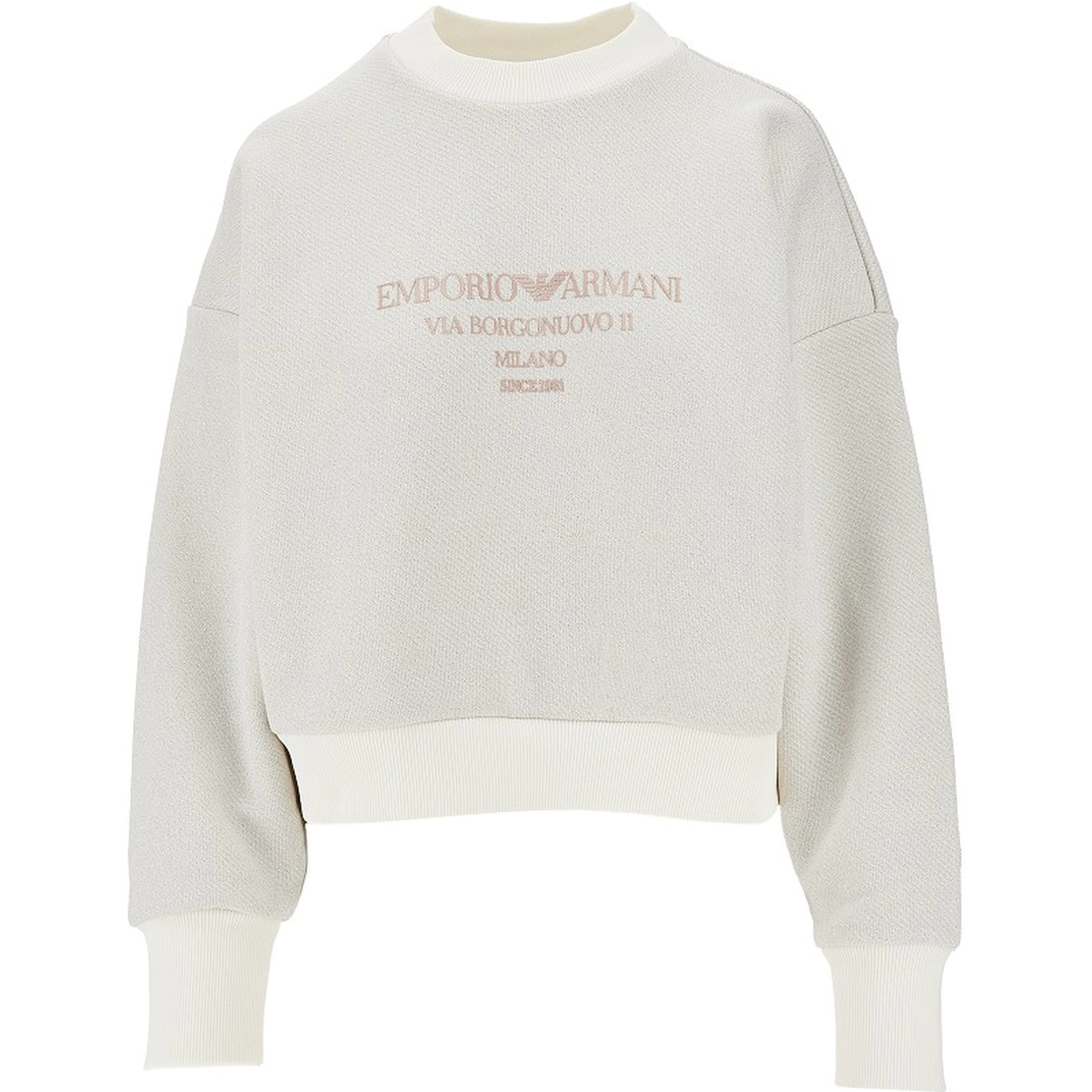 Lurex jersey sweatshirt with logo