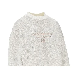 Lurex jersey sweatshirt with logo
