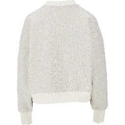 Lurex jersey sweatshirt with logo