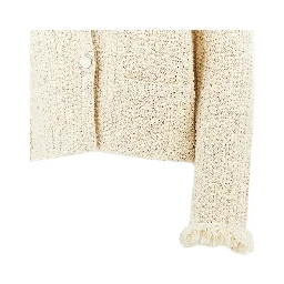 Raffia effect crochet knit jacket