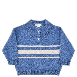'Basi' wool polo sweater